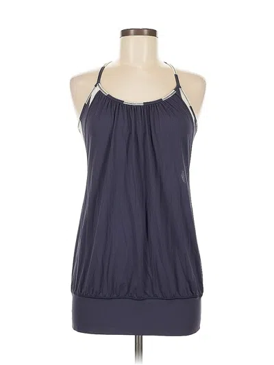 Pre-owned Lululemon Athletica Tank Top Blue Halter Neckline Tops