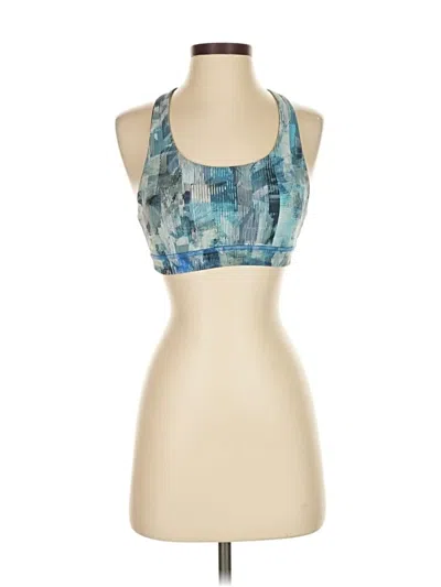 Pre-owned Lululemon Athletica Tank Top Blue Halter Neckline Tops