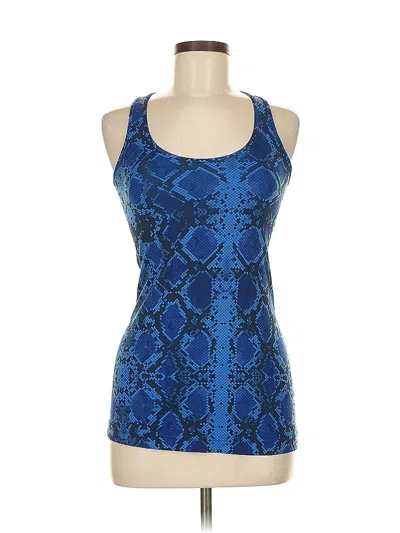 Pre-owned Lululemon Athletica Tank Top Blue Halter Neckline Tops