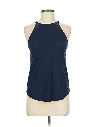 Pre-owned Lululemon Athletica Tank Top Blue Halter Neckline Tops