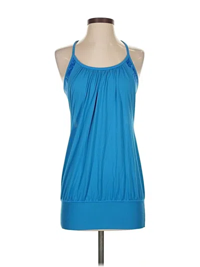Pre-owned Lululemon Athletica Tank Top Blue Halter Neckline Tops