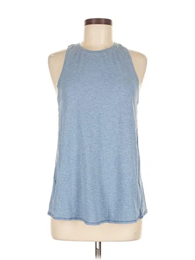 Pre-owned Lululemon Athletica Tank Top Blue Halter Neckline Tops