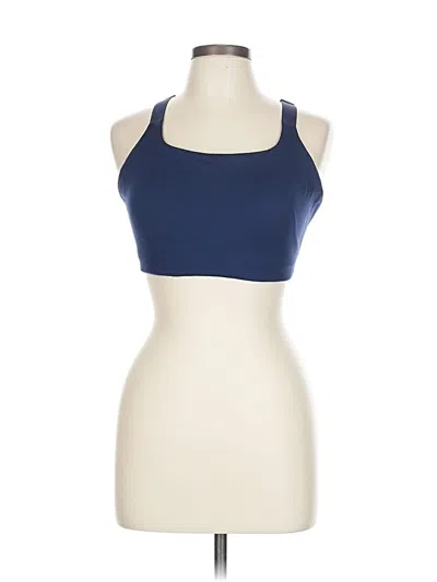 Pre-owned Lululemon Athletica Tank Top Blue Halter Neckline Tops