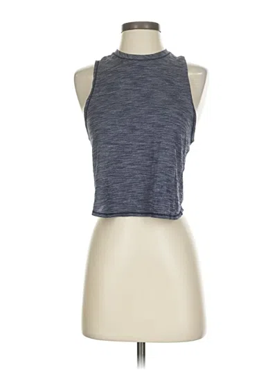 Pre-owned Lululemon Athletica Tank Top Blue Halter Neckline Tops