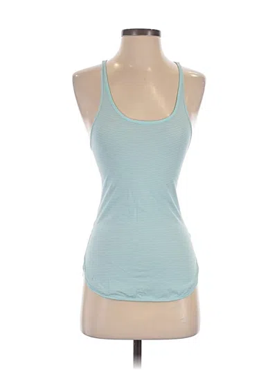 Pre-owned Lululemon Athletica Tank Top Blue Halter Neckline Tops