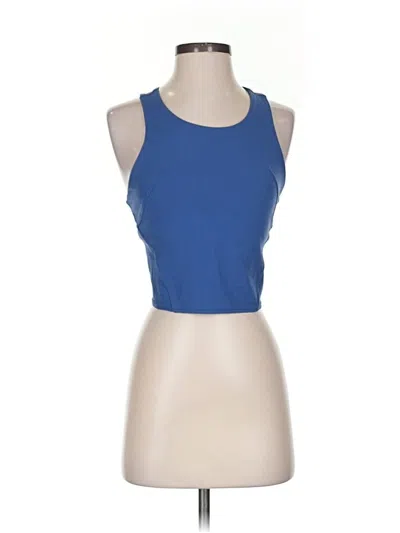 Pre-owned Lululemon Athletica Tank Top Blue Halter Neckline Tops