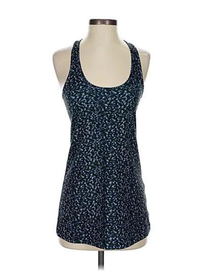 Pre-owned Lululemon Athletica Tank Top Blue Halter Neckline Tops
