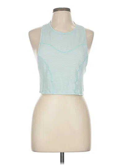 Pre-owned Lululemon Athletica Tank Top Blue Halter Neckline Tops