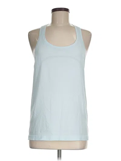 Pre-owned Lululemon Athletica Tank Top Blue Halter Neckline Tops