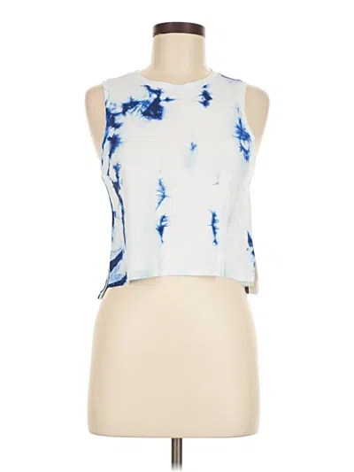 Pre-owned Lululemon Athletica Tank Top Blue Halter Neckline Tops