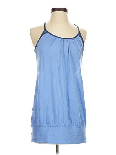Pre-owned Lululemon Athletica Tank Top Blue Halter Neckline Tops