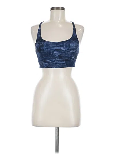 Pre-owned Lululemon Athletica Tank Top Blue Halter Neckline Tops