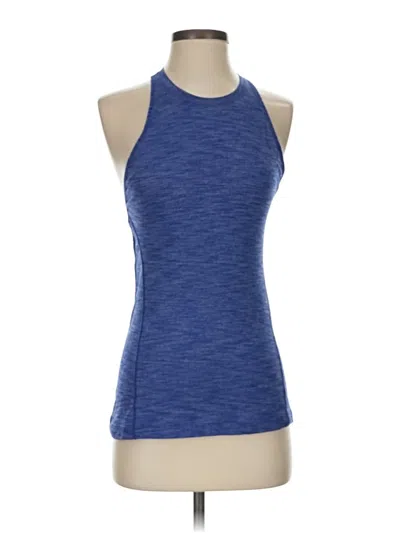 Pre-owned Lululemon Athletica Tank Top Blue Halter Neckline Tops