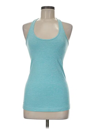 Pre-owned Lululemon Athletica Tank Top Blue Halter Neckline Tops