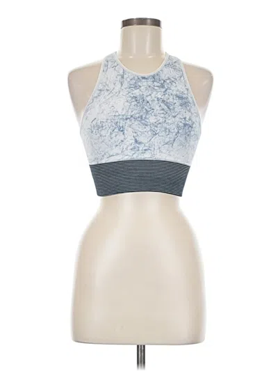 Pre-owned Lululemon Athletica Tank Top Blue Halter Neckline Tops