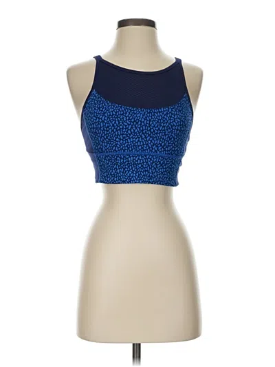 Pre-owned Lululemon Athletica Tank Top Blue Halter Neckline Tops