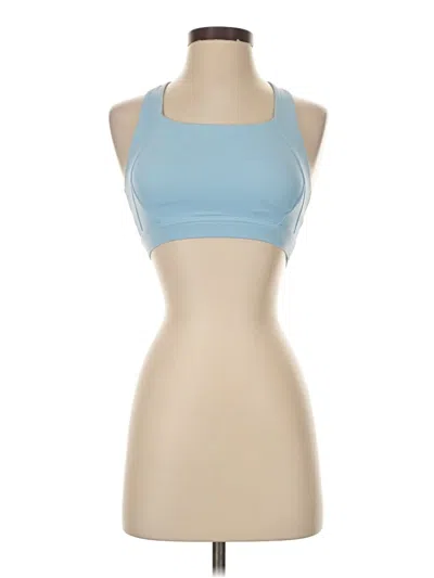 Pre-owned Lululemon Athletica Tank Top Blue Halter Neckline Tops