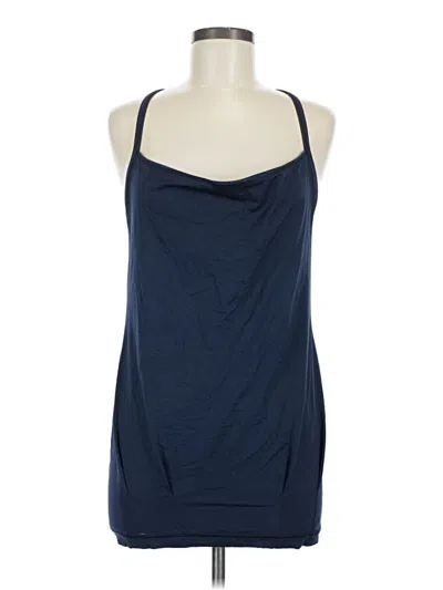 Pre-owned Lululemon Athletica Tank Top Blue Halter Neckline Tops