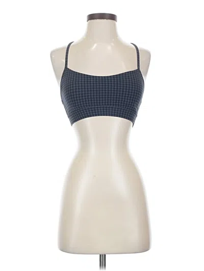 Pre-owned Lululemon Athletica Tank Top Blue Halter Neckline Tops