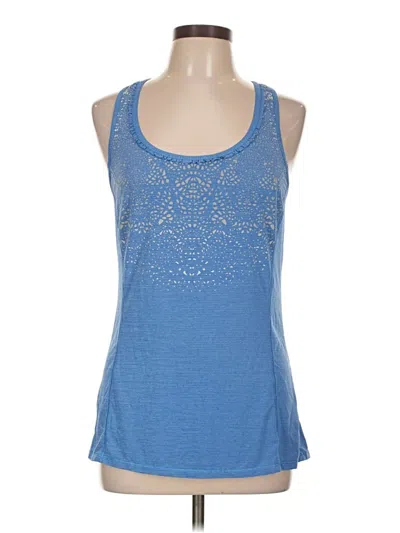 Pre-owned Lululemon Athletica Tank Top Blue Halter Neckline Tops