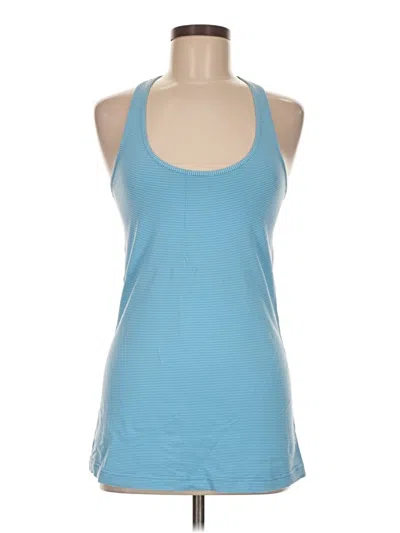Pre-owned Lululemon Athletica Tank Top Blue Halter Neckline Tops