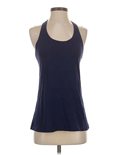 Pre-owned Lululemon Athletica Tank Top Blue Halter Neckline Tops