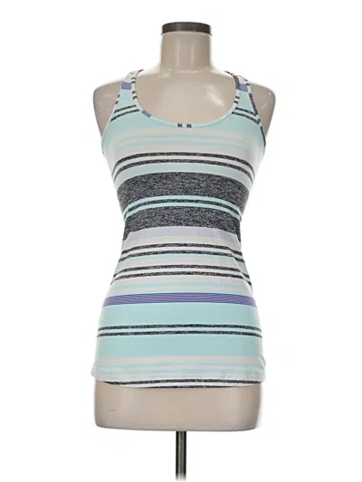 Pre-owned Lululemon Athletica Tank Top Blue Halter Neckline Tops
