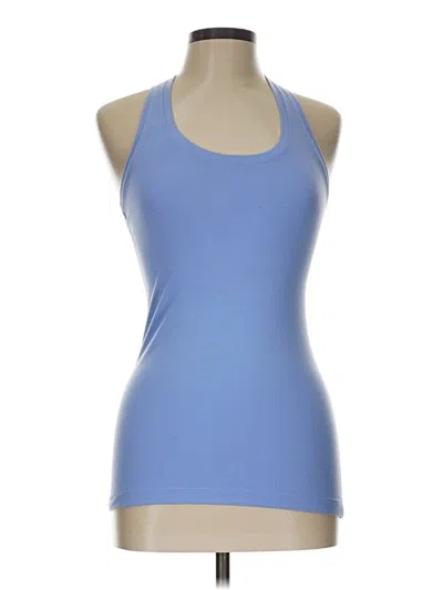 Pre-owned Lululemon Athletica Tank Top Blue Halter Neckline Tops