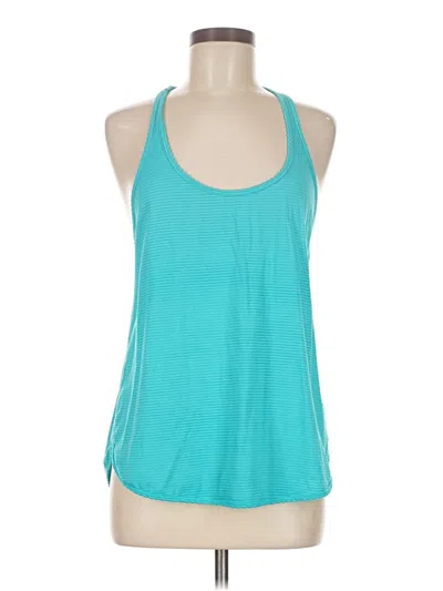 Pre-owned Lululemon Athletica Tank Top Blue Halter Neckline Tops