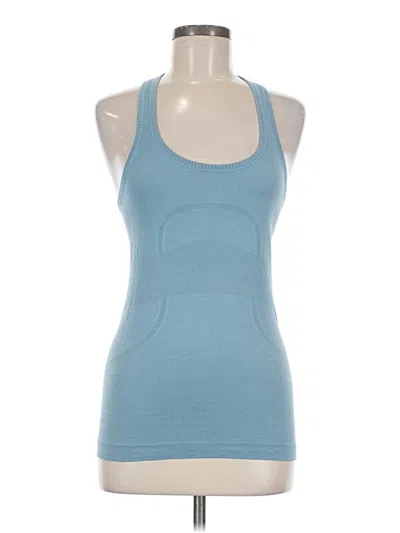 Pre-owned Lululemon Athletica Tank Top Blue Halter Neckline Tops