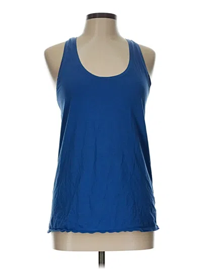 Pre-owned Lululemon Athletica Tank Top Blue Halter Neckline Tops