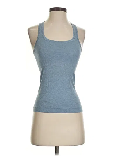 Pre-owned Lululemon Athletica Tank Top Blue Halter Neckline Tops
