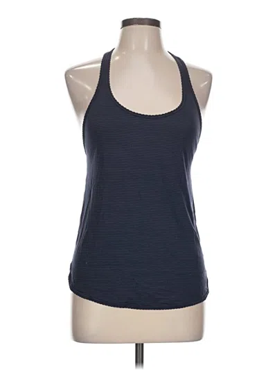 Pre-owned Lululemon Athletica Tank Top Blue Halter Neckline Tops