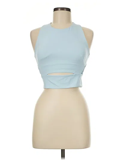 Pre-owned Lululemon Athletica Tank Top Blue Halter Neckline Tops