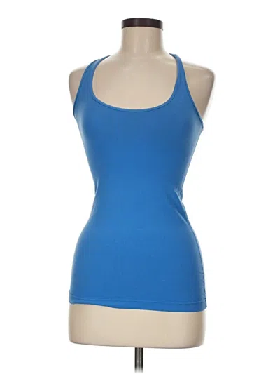 Pre-owned Lululemon Athletica Tank Top Blue Halter Neckline Tops