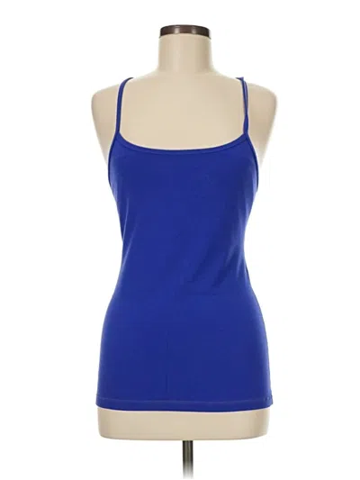 Pre-owned Lululemon Athletica Tank Top Blue Halter Neckline Tops