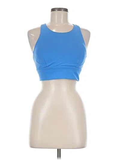 Pre-owned Lululemon Athletica Tank Top Blue Halter Neckline Tops