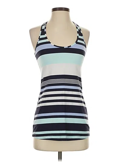 Pre-owned Lululemon Athletica Tank Top Blue Halter Neckline Tops