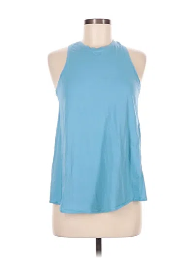 Pre-owned Lululemon Athletica Tank Top Blue Halter Neckline Tops