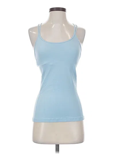 Pre-owned Lululemon Athletica Tank Top Blue Halter Neckline Tops