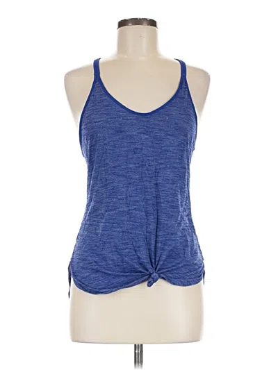 Pre-owned Lululemon Athletica Tank Top Blue Halter Neckline Tops