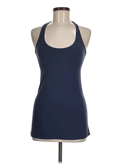 Pre-owned Lululemon Athletica Tank Top Blue Halter Neckline Tops