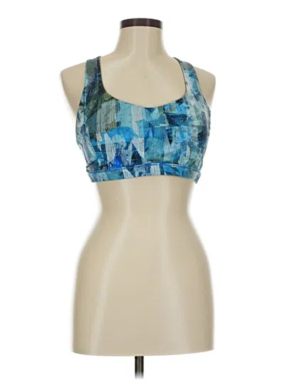 Pre-owned Lululemon Athletica Tank Top Blue Halter Neckline Tops