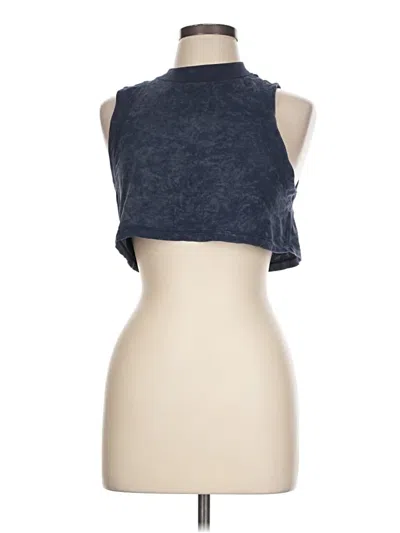 Pre-owned Lululemon Athletica Tank Top Blue Halter Neckline Tops