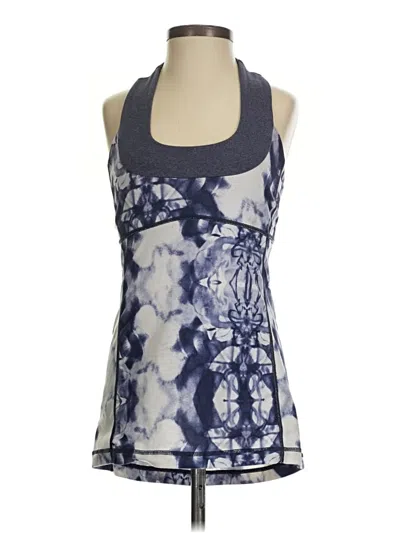 Pre-owned Lululemon Athletica Tank Top Blue Halter Neckline Tops