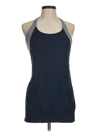 Pre-owned Lululemon Athletica Tank Top Blue Halter Neckline Tops