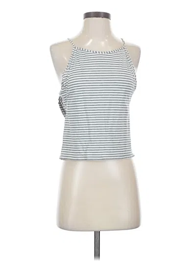 Pre-owned Lululemon Athletica Tank Top Blue Halter Neckline Tops