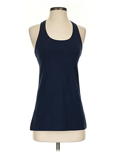 Pre-owned Lululemon Athletica Tank Top Blue Halter Neckline Tops