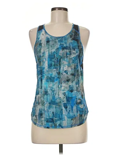 Pre-owned Lululemon Athletica Tank Top Blue Halter Neckline Tops