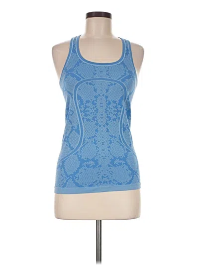 Pre-owned Lululemon Athletica Tank Top Blue Halter Neckline Tops